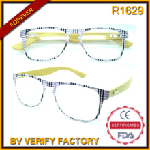 R1629 Alta calidad Ultra fina lectura gafas Witn bambú templos